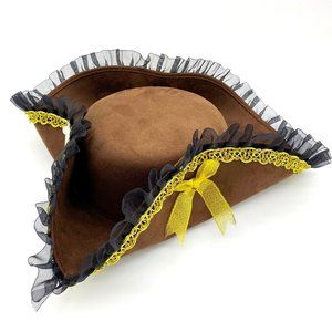 Brown Pirate Hat Costume Sailor Captains Hat